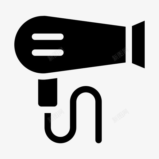 吹风机美容院电子产品svg_新图网 https://ixintu.com 吹风机 美容院 电子产品 家具 美容 填充