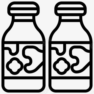 乳制品钙牛奶图标