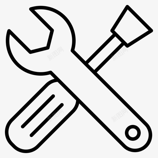 螺丝刀和扳手选件修理svg_新图网 https://ixintu.com 螺丝刀 扳手 选件 修理 修理工 工具 杂项