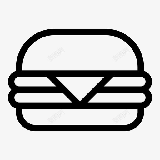 汉堡芝士汉堡快餐svg_新图网 https://ixintu.com 汉堡 食品 芝士 快餐 垃圾 菜单 配送