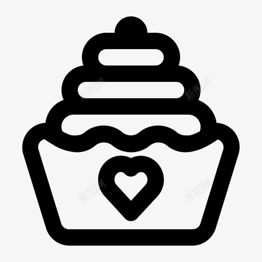 杯形蛋糕快乐心意svg_新图网 https://ixintu.com 杯形 蛋糕 情人节 快乐 心意 爱情 浪漫