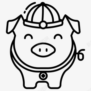 猪中国文化图标