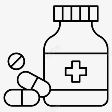 采购产品药房抗生素瓶子图标
