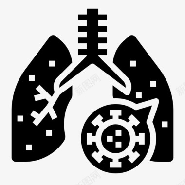 肺解剖细菌图标