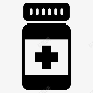 胶囊瓶药品医疗图标