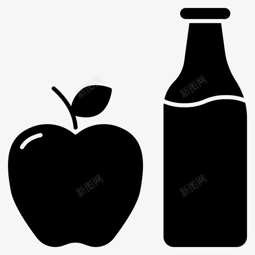 苹果和牛奶饮料健康svg_新图网 https://ixintu.com 苹果 牛奶 饮料 健康 营养 杂项