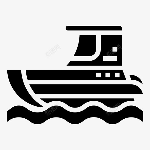 游艇船航行svg_新图网 https://ixintu.com 航行 游艇 运输 夏季 符号