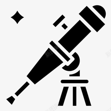 望远镜观测科学图标