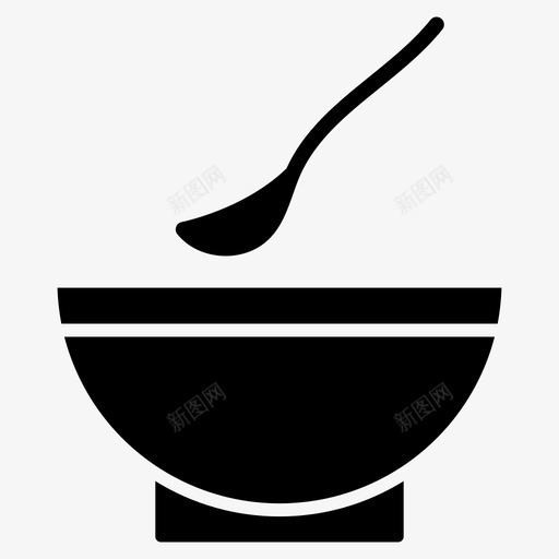 碗食物汤svg_新图网 https://ixintu.com 食物 汤勺子 勺子 厨师