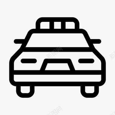警车急救车巡逻车图标