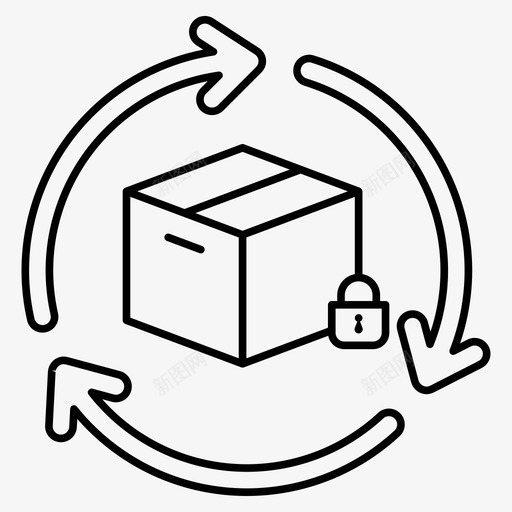 再生包装盒子挂锁svg_新图网 https://ixintu.com 再生 包装 包装盒 盒子 挂锁 产品 杂项