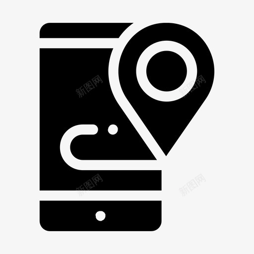 位置地图点地图指针svg_新图网 https://ixintu.com 地图 位置 指针 移动 应用程序 占位符 智能 手机 旅行 填充