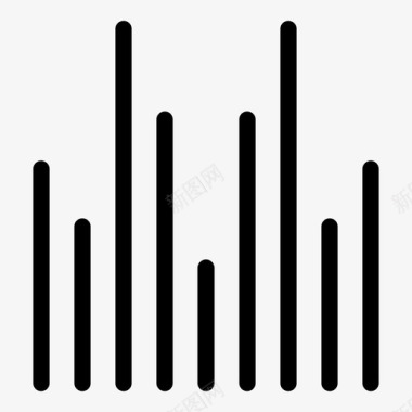 声音音波条形图图标
