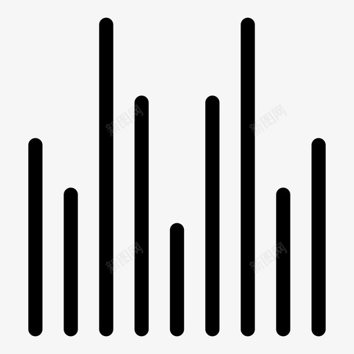 声音音波条形图svg_新图网 https://ixintu.com 填充 声波 声音 条形图 音乐 音波 音量波动