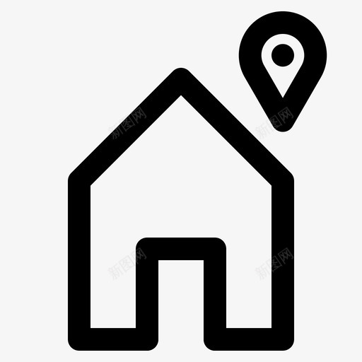 家地点地图svg_新图网 https://ixintu.com 地点 地图 运输 送货