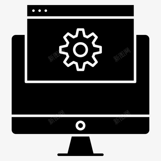软件开发cog计算机svg_新图网 https://ixintu.com 软件开发 计算机 设置 网站 杂项