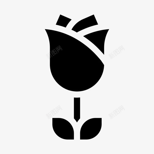 玫瑰花朵植物svg_新图网 https://ixintu.com 花朵 玫瑰 玫瑰花 植物 花瓣 情人节 填充