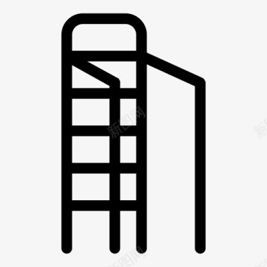 梯子建筑家庭维修图标