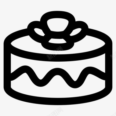 生日蛋糕面包店甜点图标