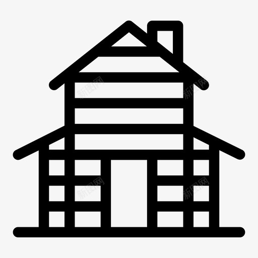 木屋小屋建筑svg_新图网 https://ixintu.com 木屋 小屋 建筑 房地产