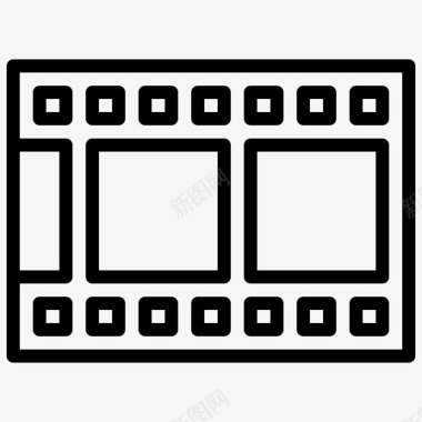 电影胶片电影院照片图标