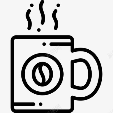 热咖啡豆子杯子图标