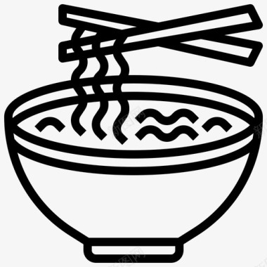 面条中国菜食品和餐厅图标