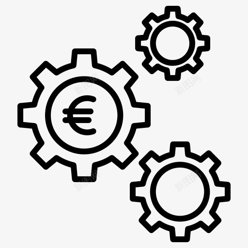 设置cog欧元svg_新图网 https://ixintu.com 设置 欧元 金融 货币 经济