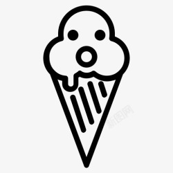 有爱的食物震惊冰淇淋表情符号食物高清图片
