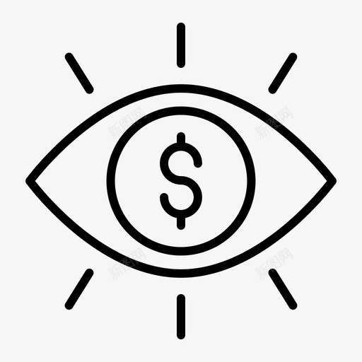 观点美元眼睛svg_新图网 https://ixintu.com 观点 美元 眼睛 金钱 远见 经济学