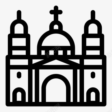 大教堂天主教祈祷图标