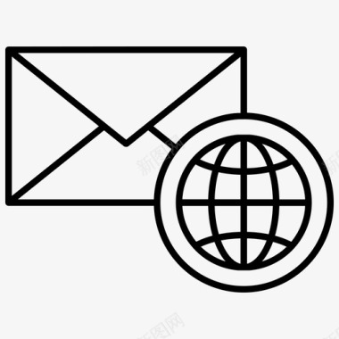 互联网电子邮件通信网络图标