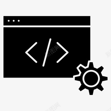 网页编码程序员原型图标