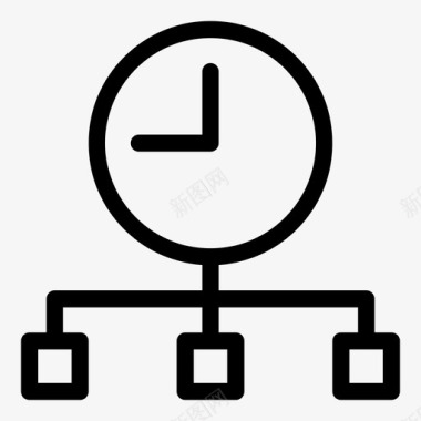 时间管理时钟图表图标