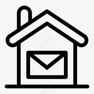 在家工作呆在家里语音信箱图标