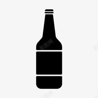 啤酒瓶玻璃回收图标