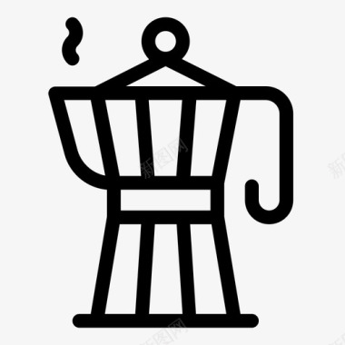 莫卡壶咖啡机咖啡店图标