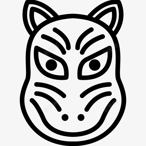 狐狸面具图标kitsunesvg_新图网 https://ixintu.com 狐狸 面具 图标 吉祥物 日本