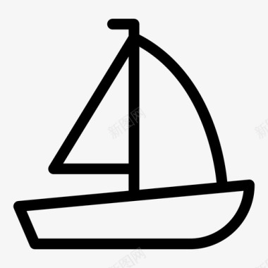 帆船运输游艇图标
