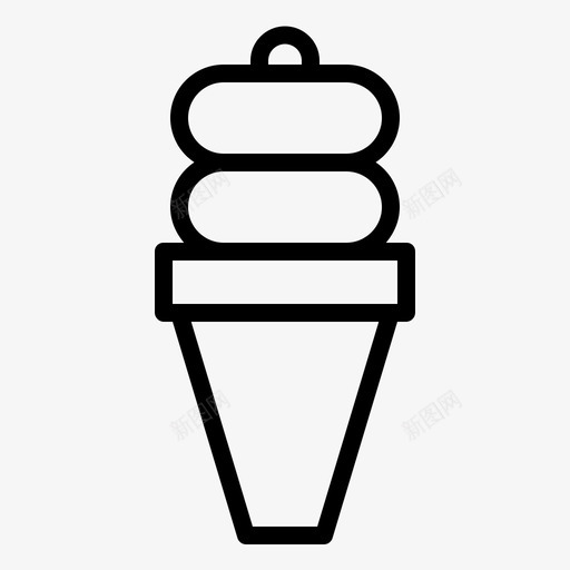 冰冷的蛋卷svg_新图网 https://ixintu.com 冰冷 冷的 蛋卷 冰淇淋 甜的 夏天