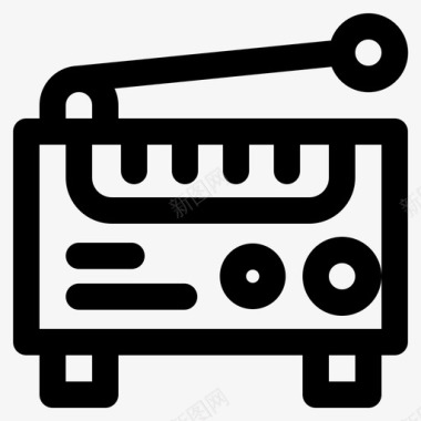 老式收音机音频音频设备图标