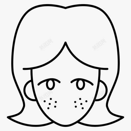 皮肤瑕疵皮肤科面部svg_新图网 https://ixintu.com 皮肤 瑕疵 皮肤科 面部 女性 护肤品 杂项