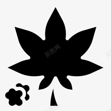 大麻毒品叶子图标
