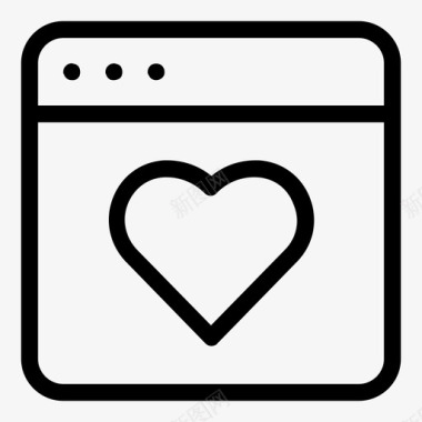 浏览器日期心脏图标