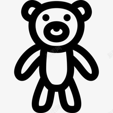 泰迪熊动物孩子图标