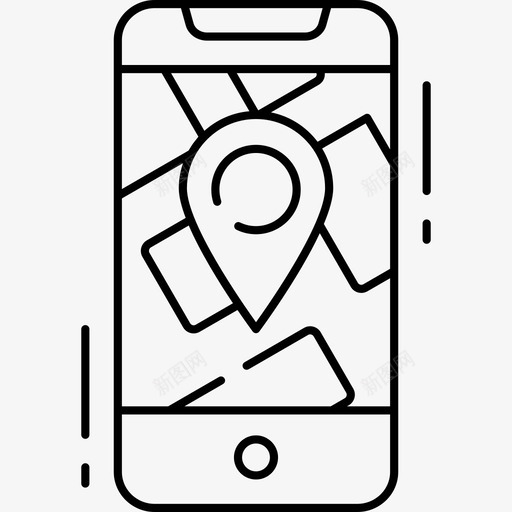 数字地图应用程序方向svg_新图网 https://ixintu.com 数字地图 应用程序 方向 智能 手机 旅游