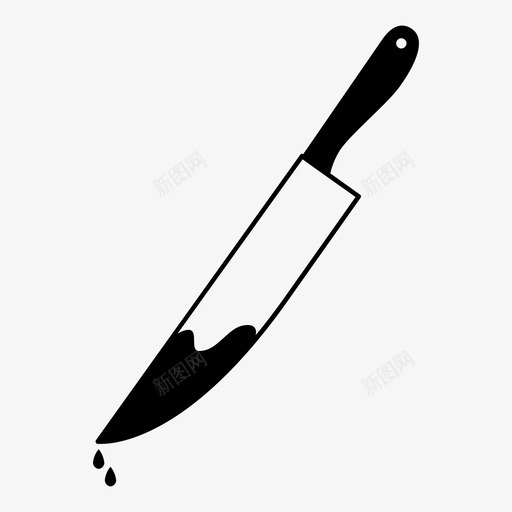 凶器血刀犯罪svg_新图网 https://ixintu.com 凶器 死亡 滴血的刀 犯罪 血刀 非法