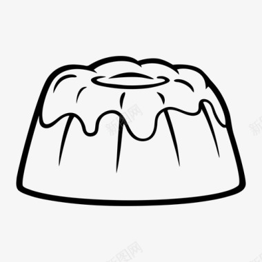 布丁蛋糕面包房烘焙图标