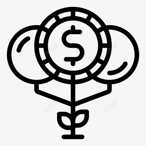 货币增长硬币金融svg_新图网 https://ixintu.com 货币 增长 硬币 金融 工厂 筹款