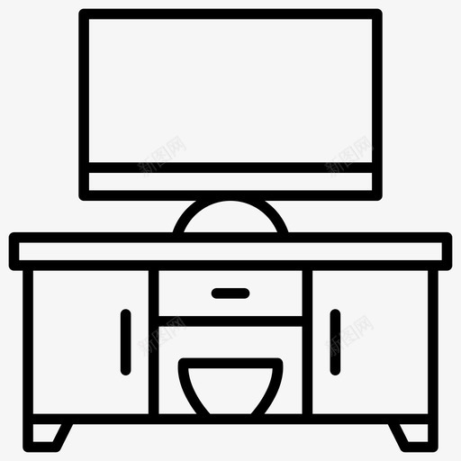 电视柜生活方式显示器svg_新图网 https://ixintu.com 电视柜 生活方式 显示器 技术 内饰